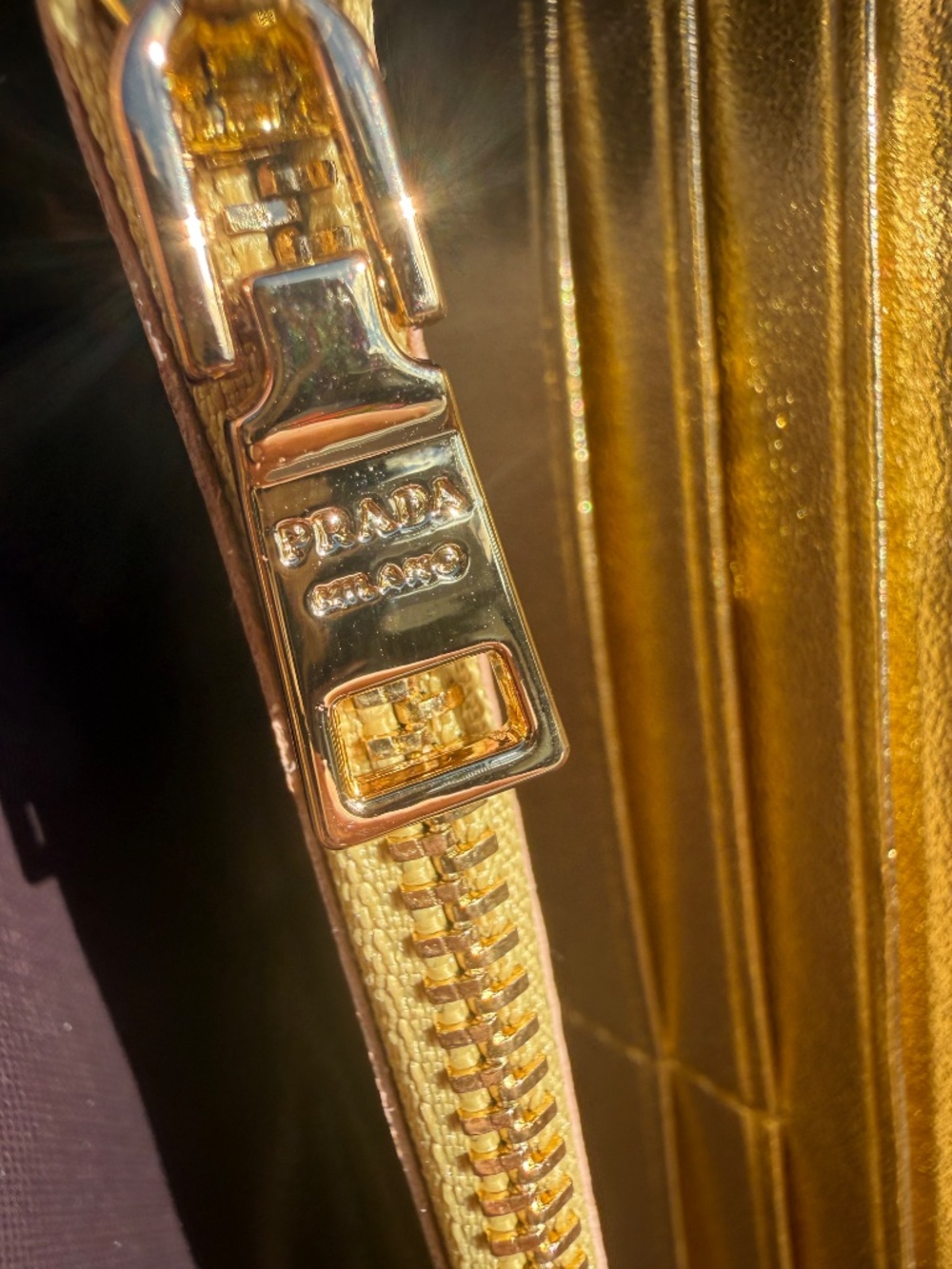 Prada Gold Wallet - Read Description - Picture 3 of 9